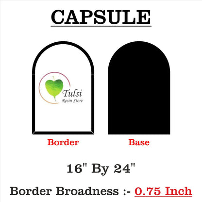 Custom MDF Base With Gold Acrylic Border (A)