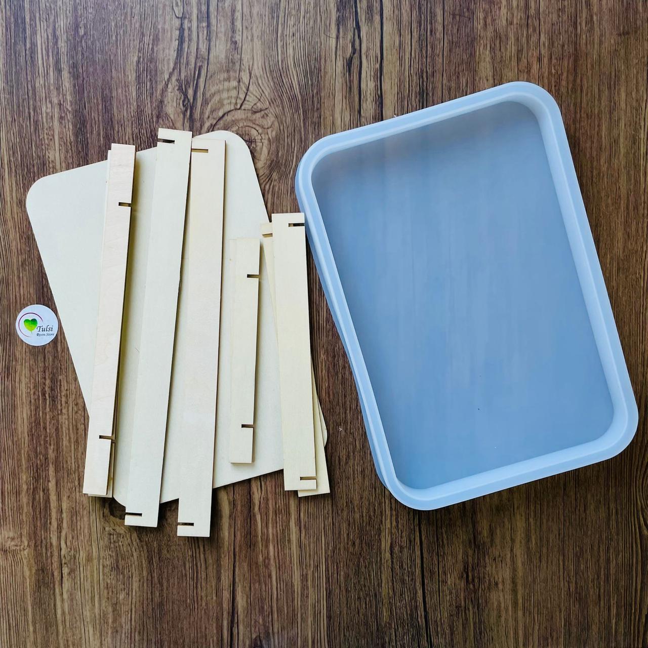 8" x 11.5" Rectangle Tray Mould With Wooden Support