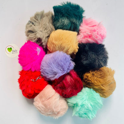 Pom Pom Keychain Set Of 12