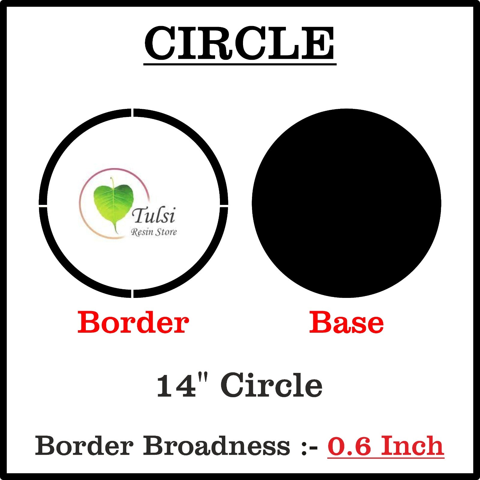 Custom MDF Base With Gold Acrylic Border (F)