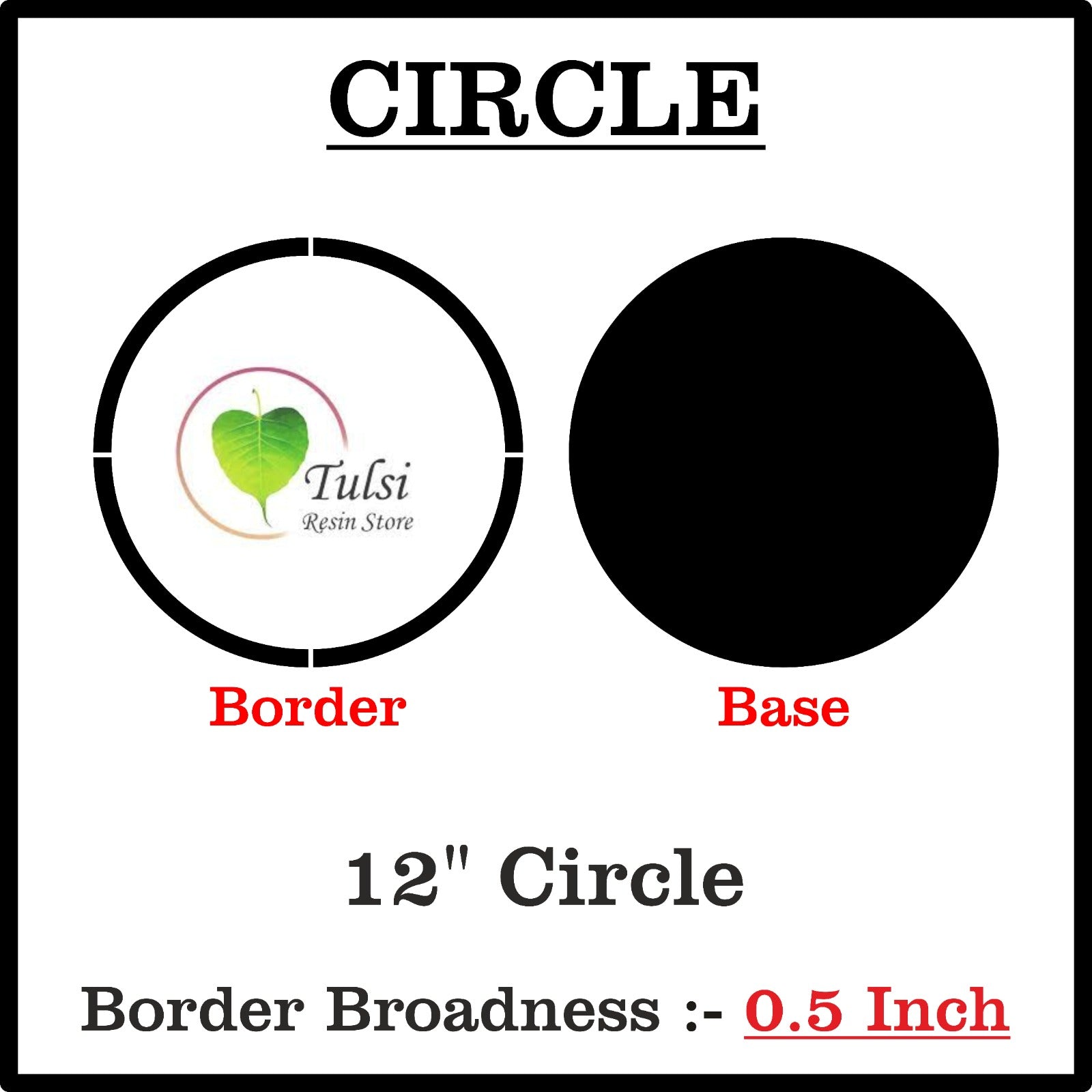 Custom MDF Base With Gold Acrylic Border (F)