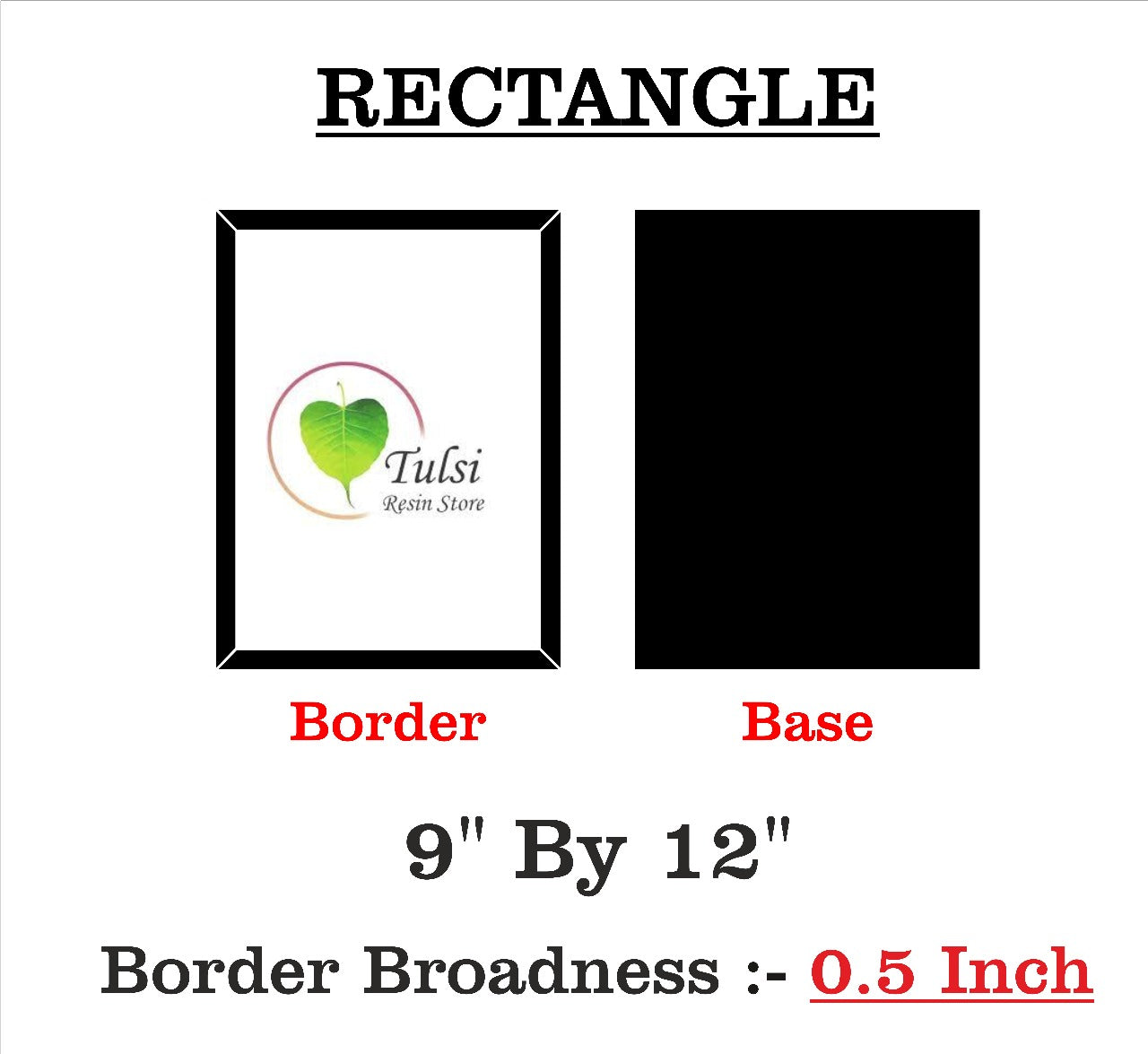 Custom MDF Base With Gold Acrylic Border (A)