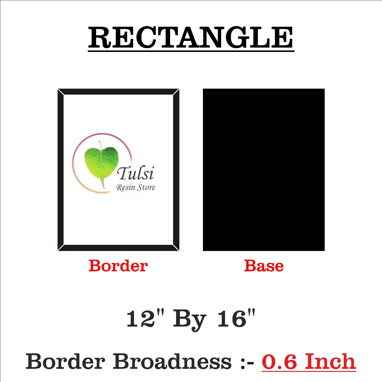 Custom MDF Base With Gold Acrylic Border (A)