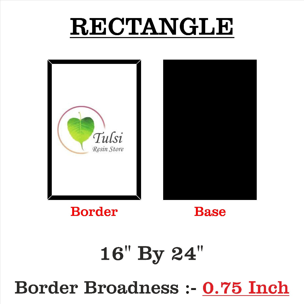 Custom MDF Base With Gold Acrylic Border (A)