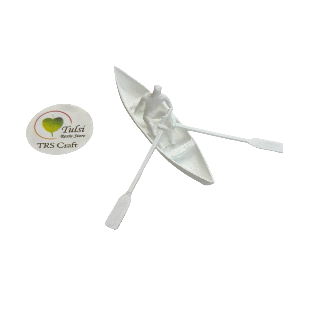 3D Miniature (A13) - Boat with Man & Oars