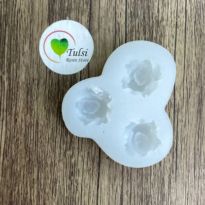 Pink Rose Mould (J) - 3 Cavity