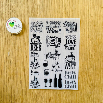 A6 Insert Sheet - Wine Quotes