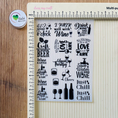 A6 Insert Sheet - Wine Quotes