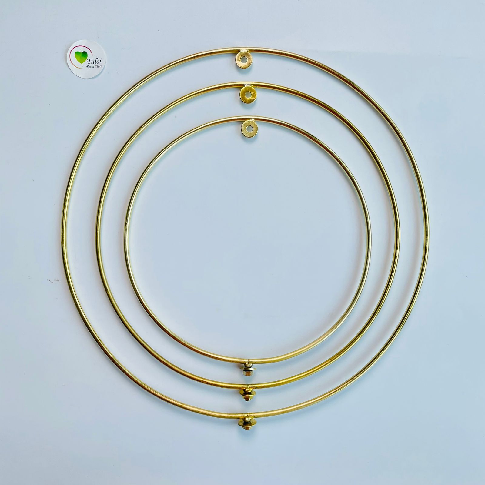 Metal Round Loop Ring - Gold