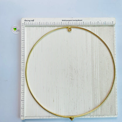 Metal Round Loop Ring - Gold