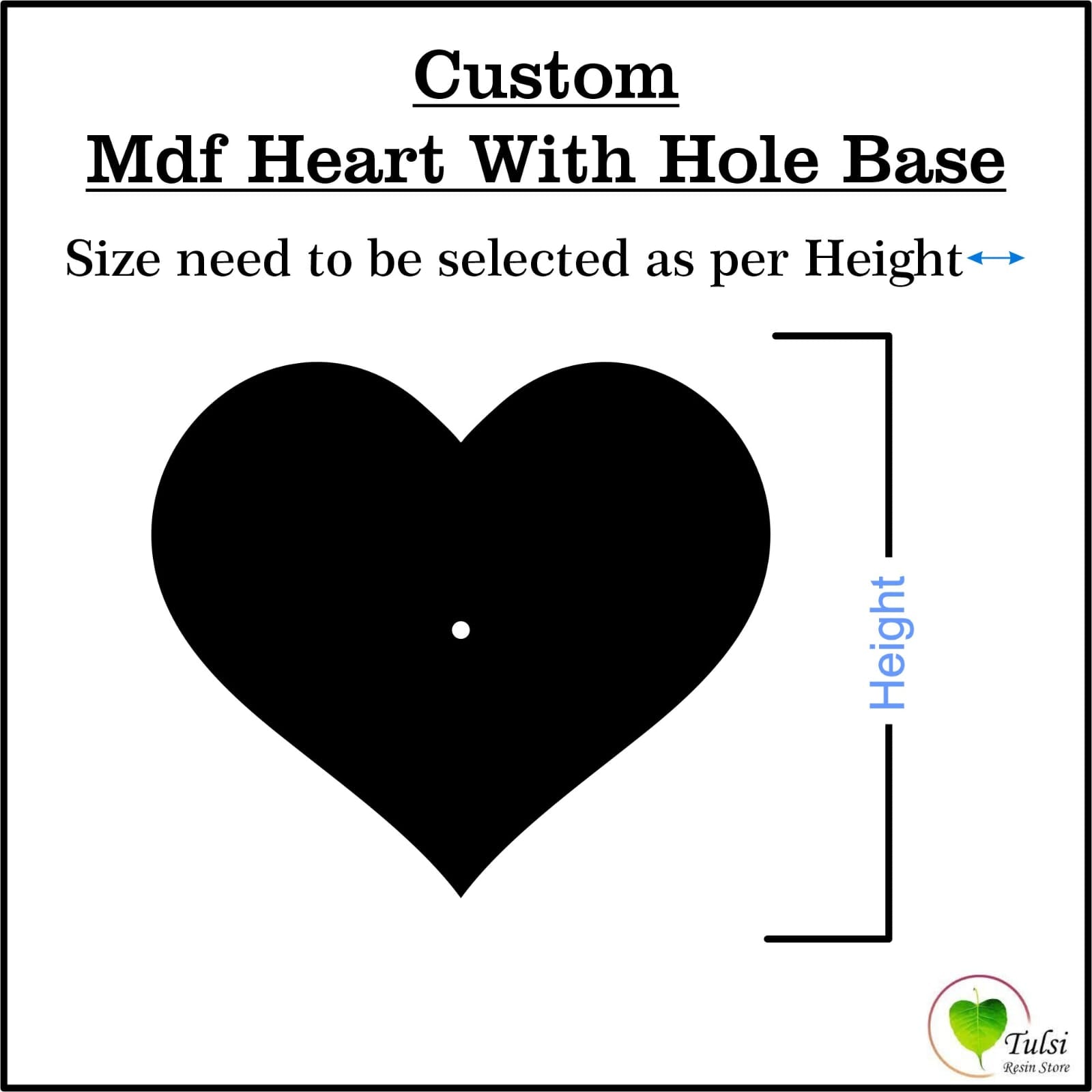 Custom MDF Base (C) - Heart