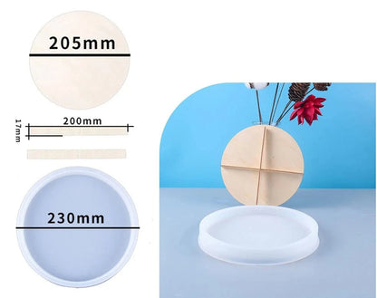 Round Tray Mould With Wooden Support