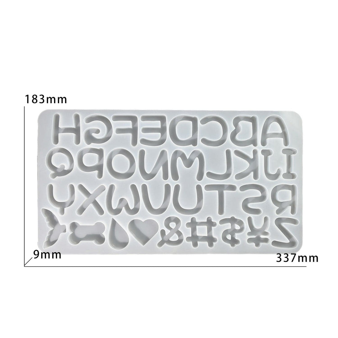 Kawaii Back Alphabet Mould