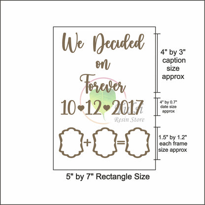Custom MDF/Acrylic Thumb Print Couple Frame Cutouts