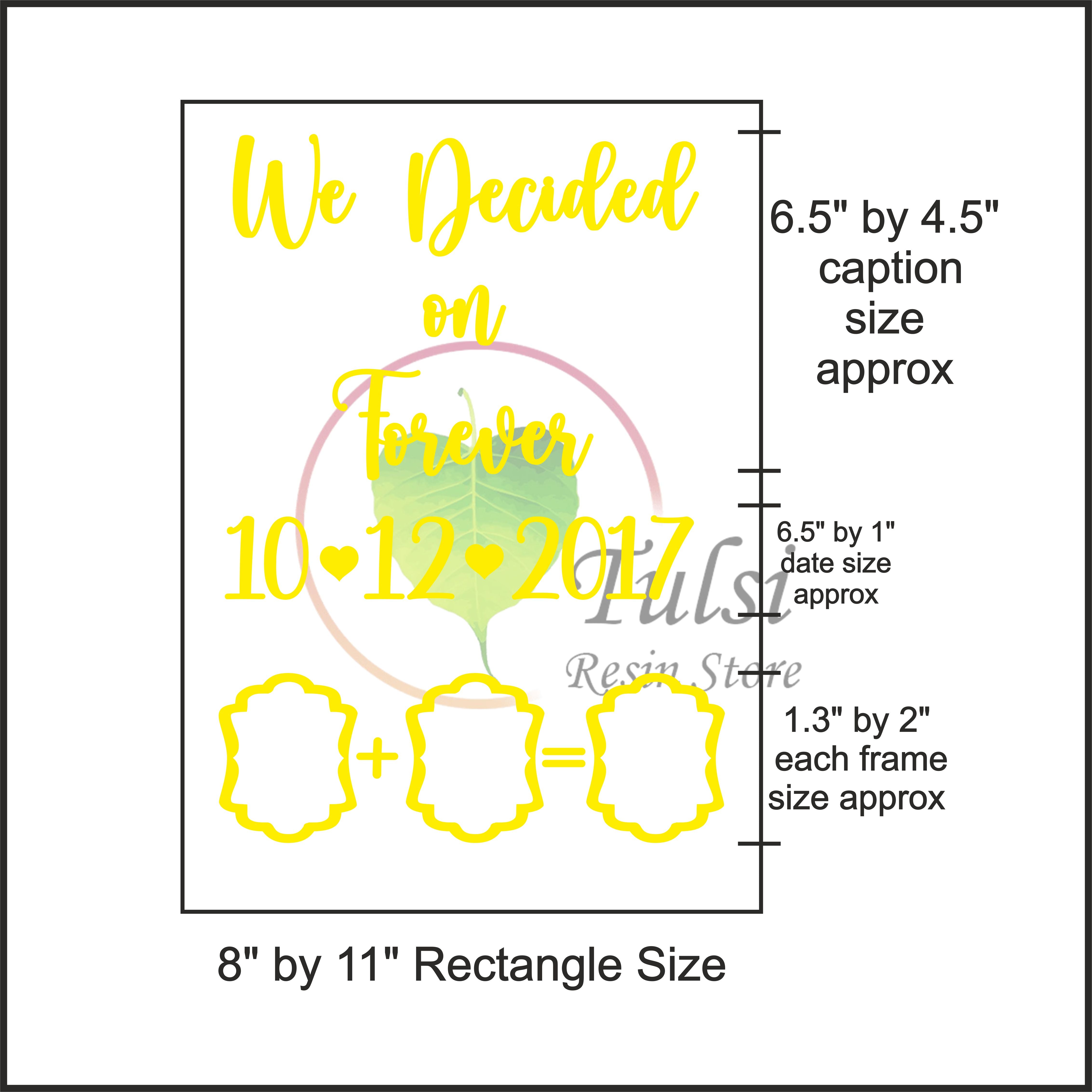 Custom MDF/Acrylic Thumb Print Couple Frame Cutouts