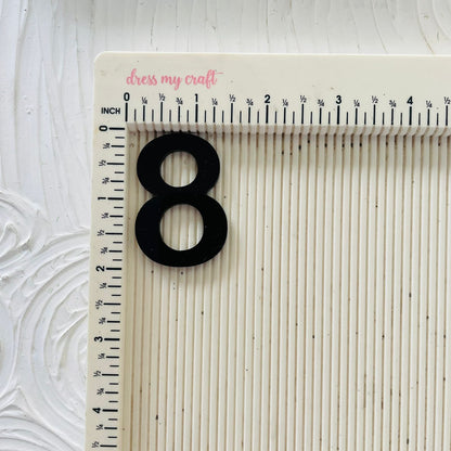 2" Acrylic English Number