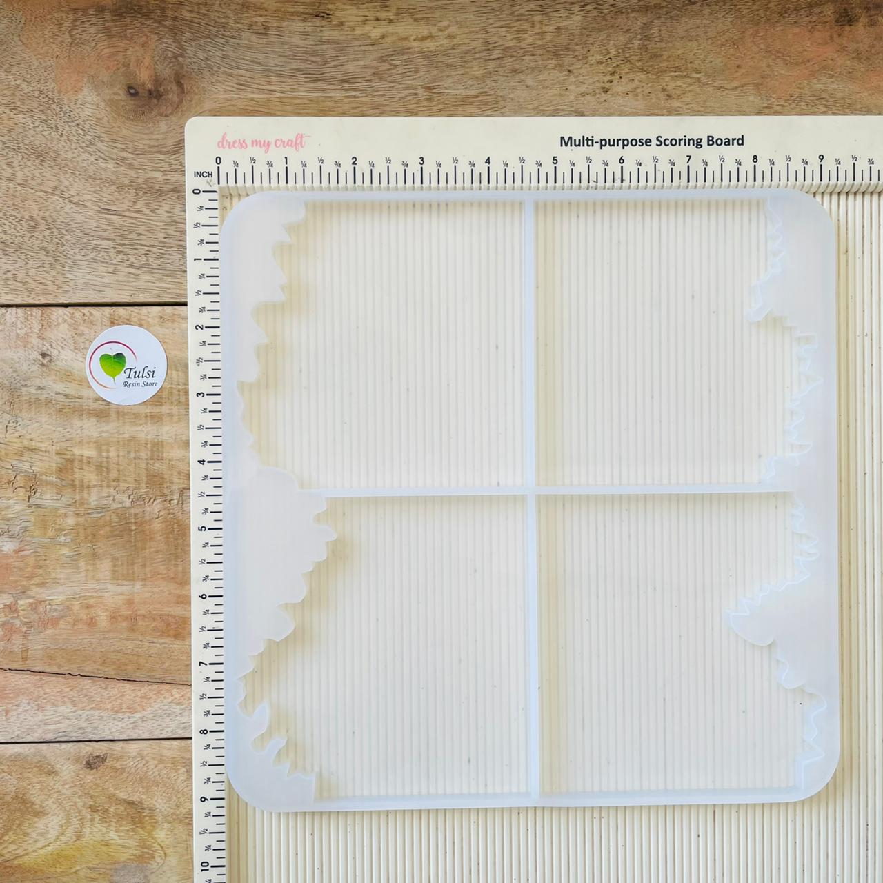 4pc Designer Square Coaster Mould