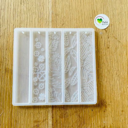 5 in 1 Engraved Bookmark Mould (A)