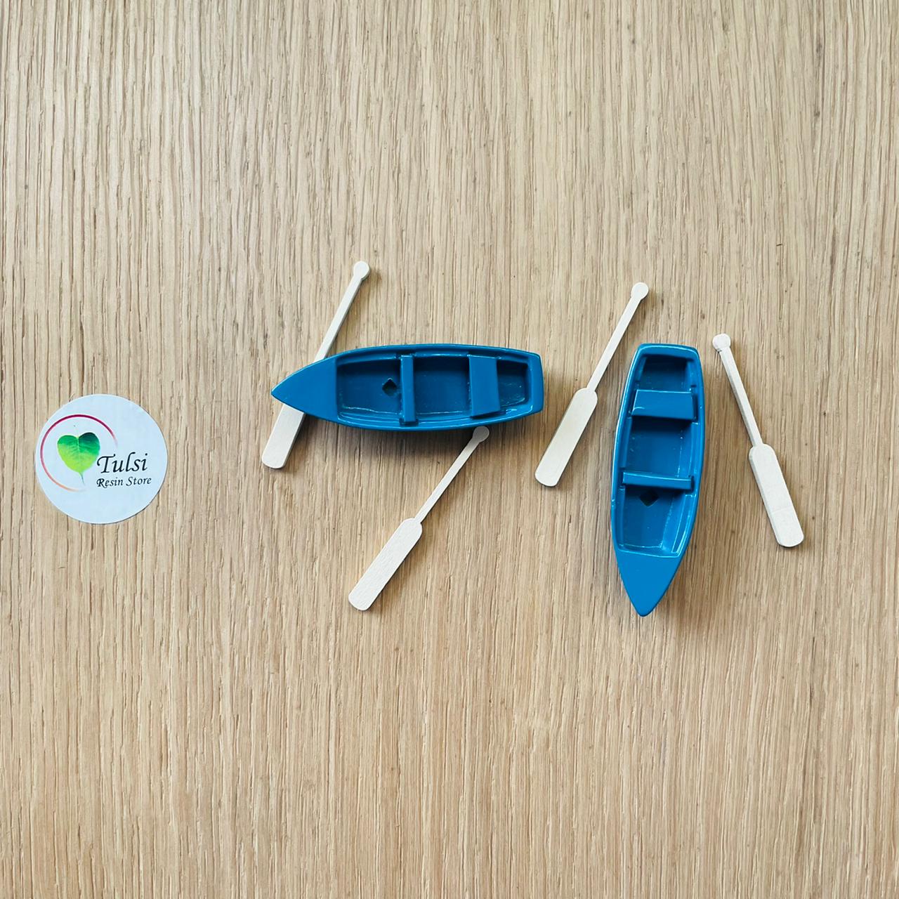 3D Boat Miniature With Oars (P) (2Pc)