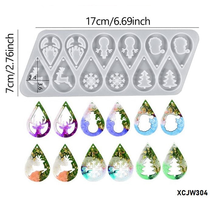 Christmas Theme Earring Mould (B)
