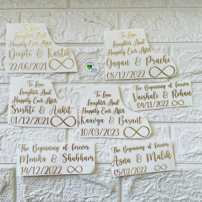 Custom Metal Sticker - Couple Platter (Quotes)