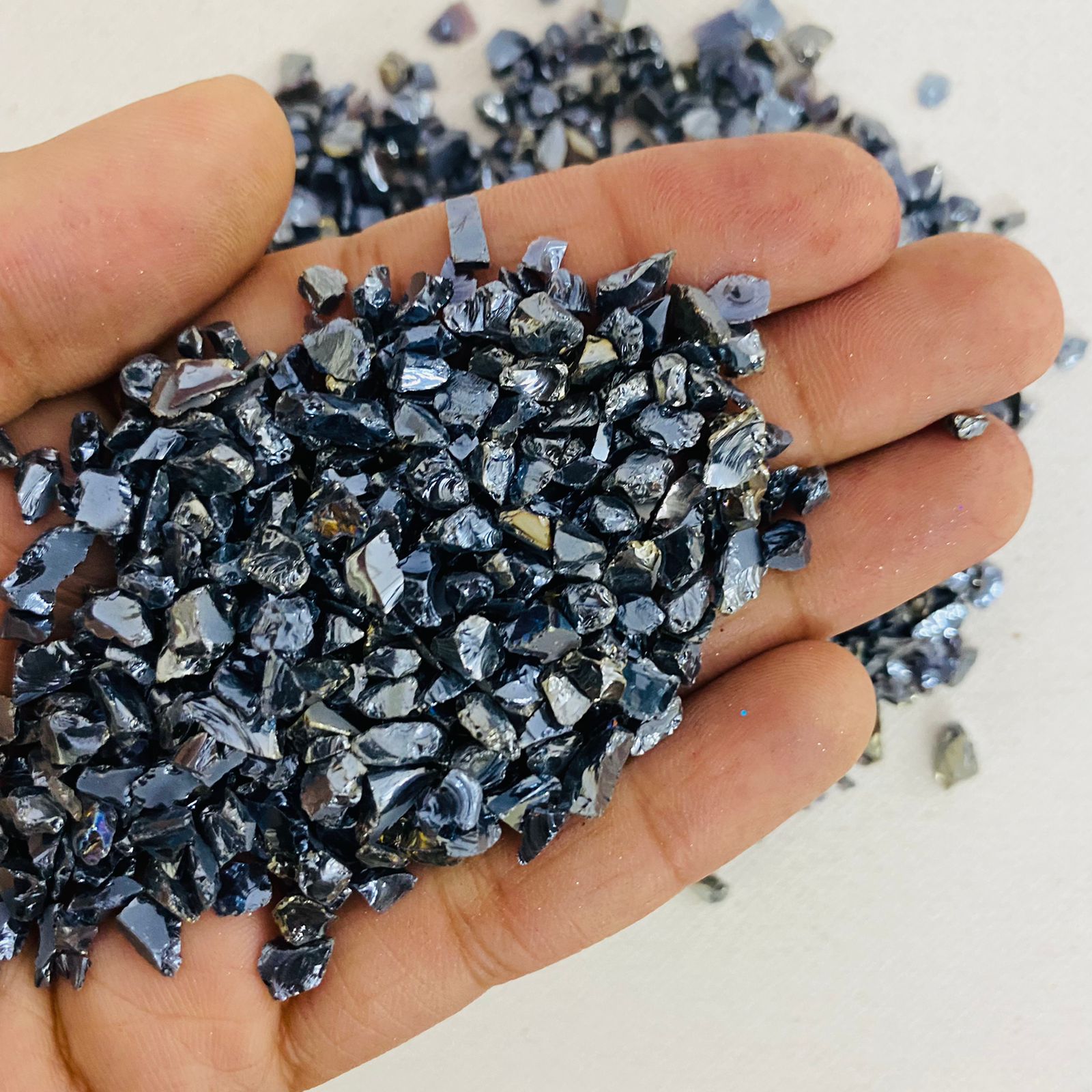 Grey Plated Crystals