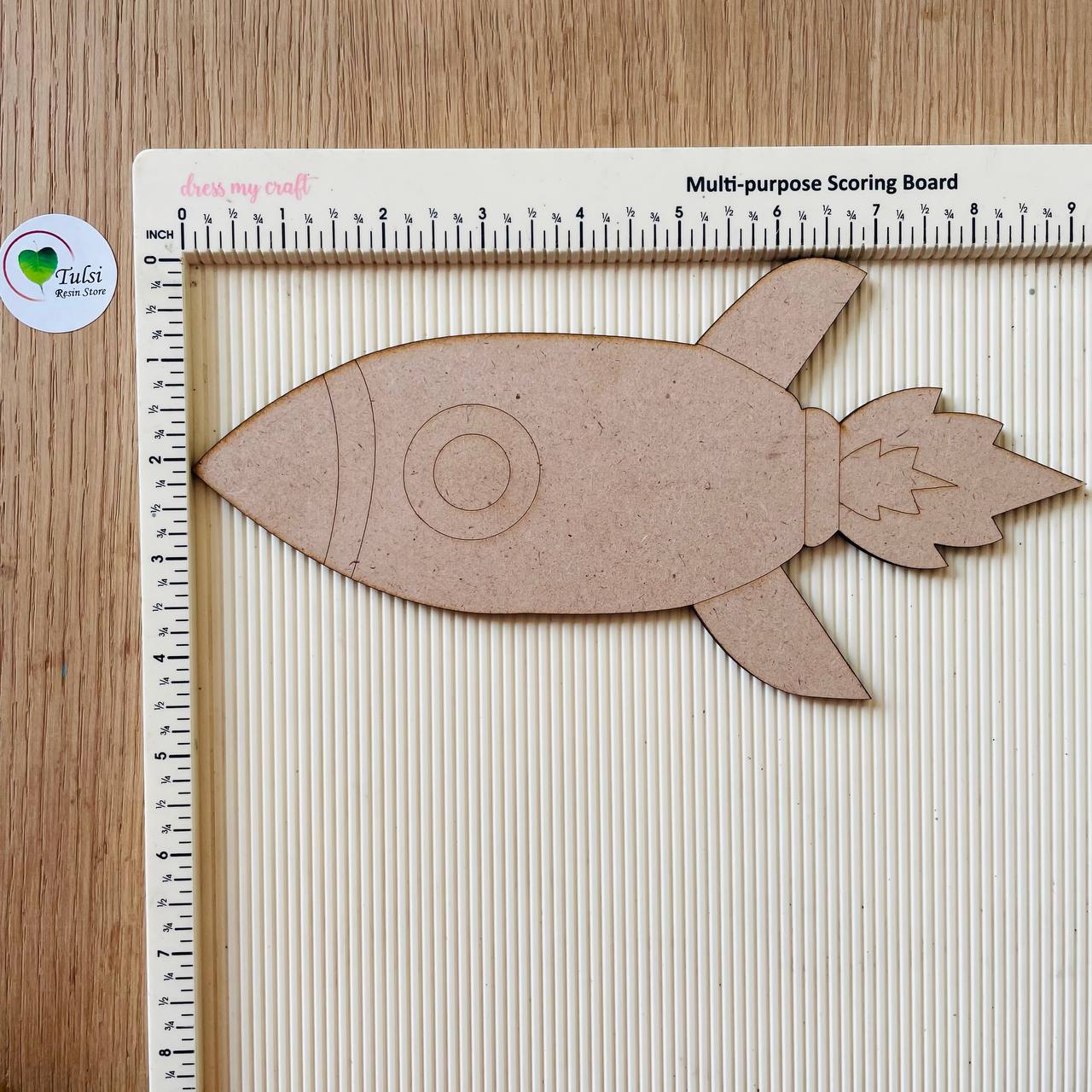 MDF Cutout Engraved  - Rocket
