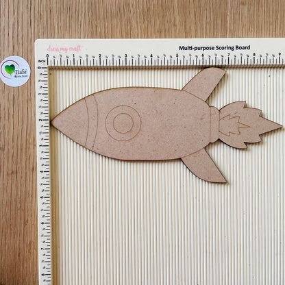 MDF Cutout Engraved  - Rocket