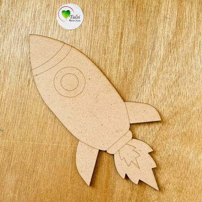 MDF Cutout Engraved  - Rocket
