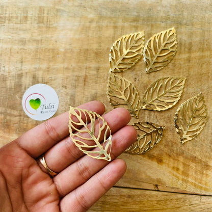 Metal Leaf Charm (B) (2pc)