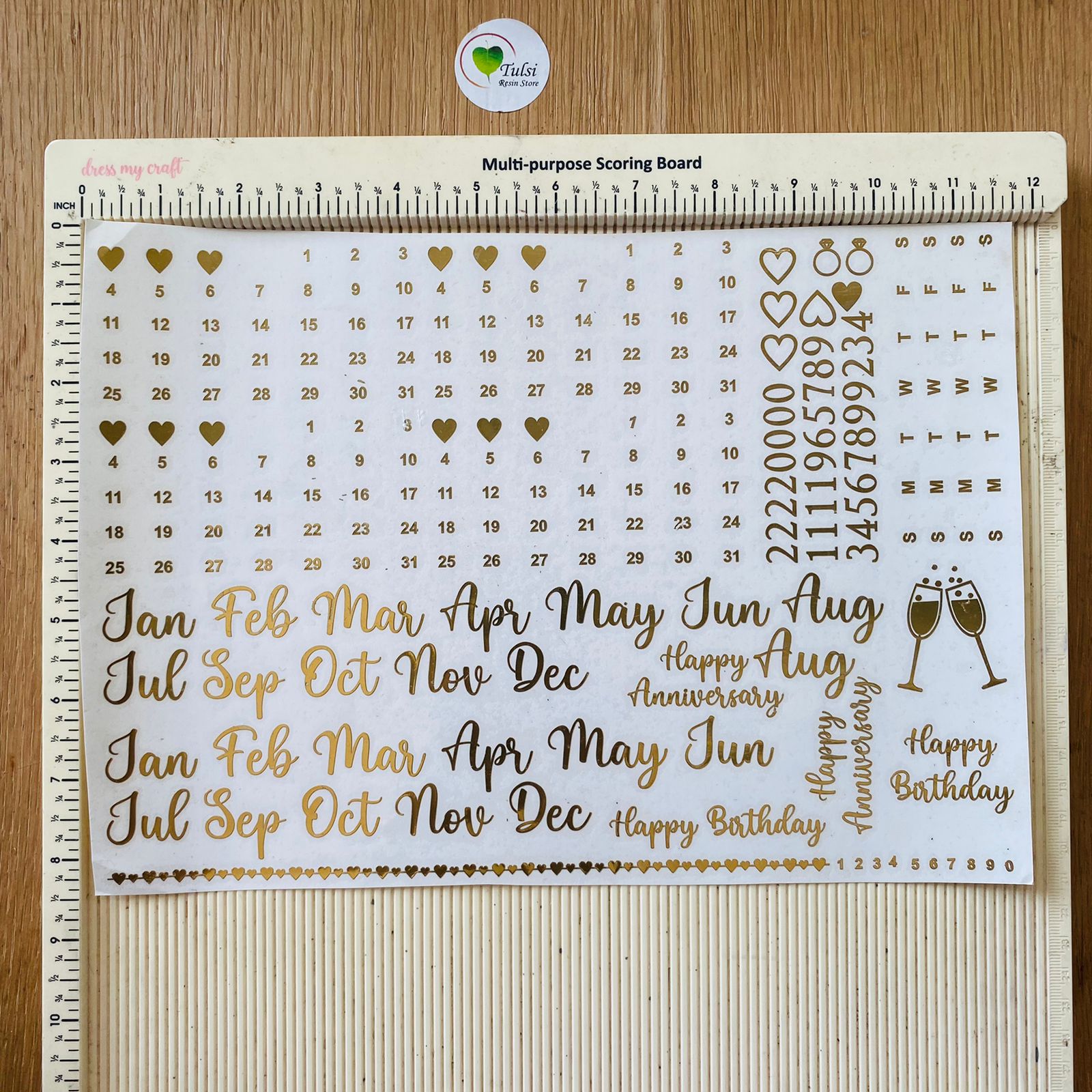 Distash Metal Sticker - A4 Mix Calendar Sheet(A) (2pc)