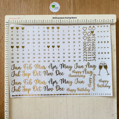 Distash Metal Sticker - A4 Mix Calendar Sheet(A) (2pc)