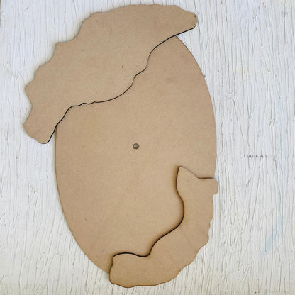 Oval Geode Clock Base