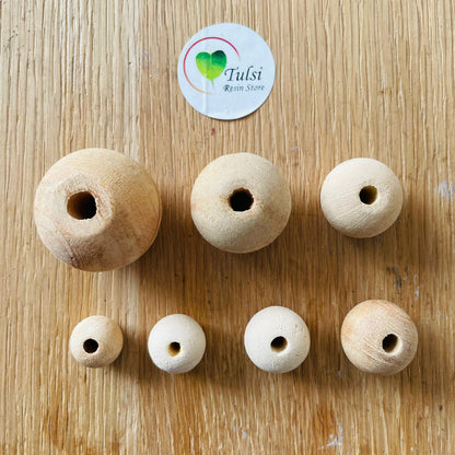 Round Wooden Beads For Macrame