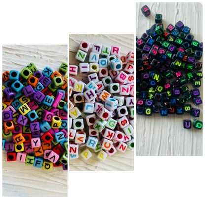 Small Square Alphabet Beads