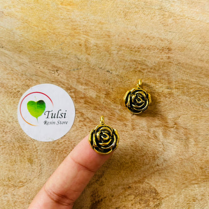 Small Rose Charm (2pc)