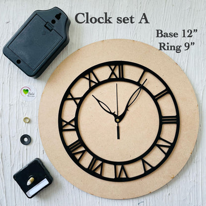 Clock Set With Roman Ring A