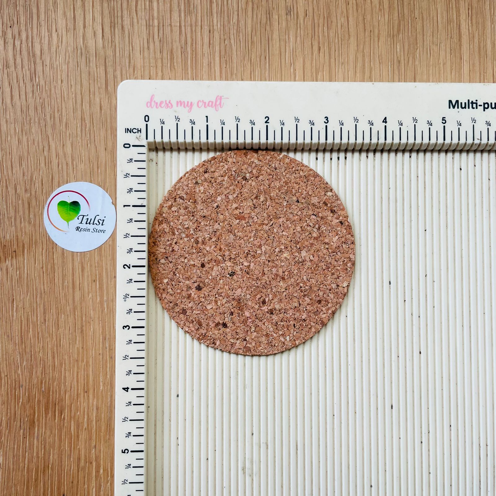 3.5" Round Cut Cork Sheet